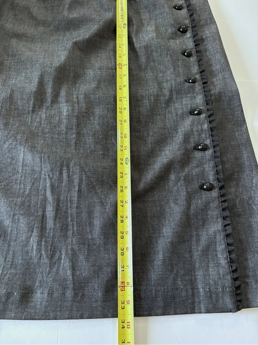 Ingeborg Women's M/L Gray Wrap Midi Skirt Stretch Japan Office Old Money Chic